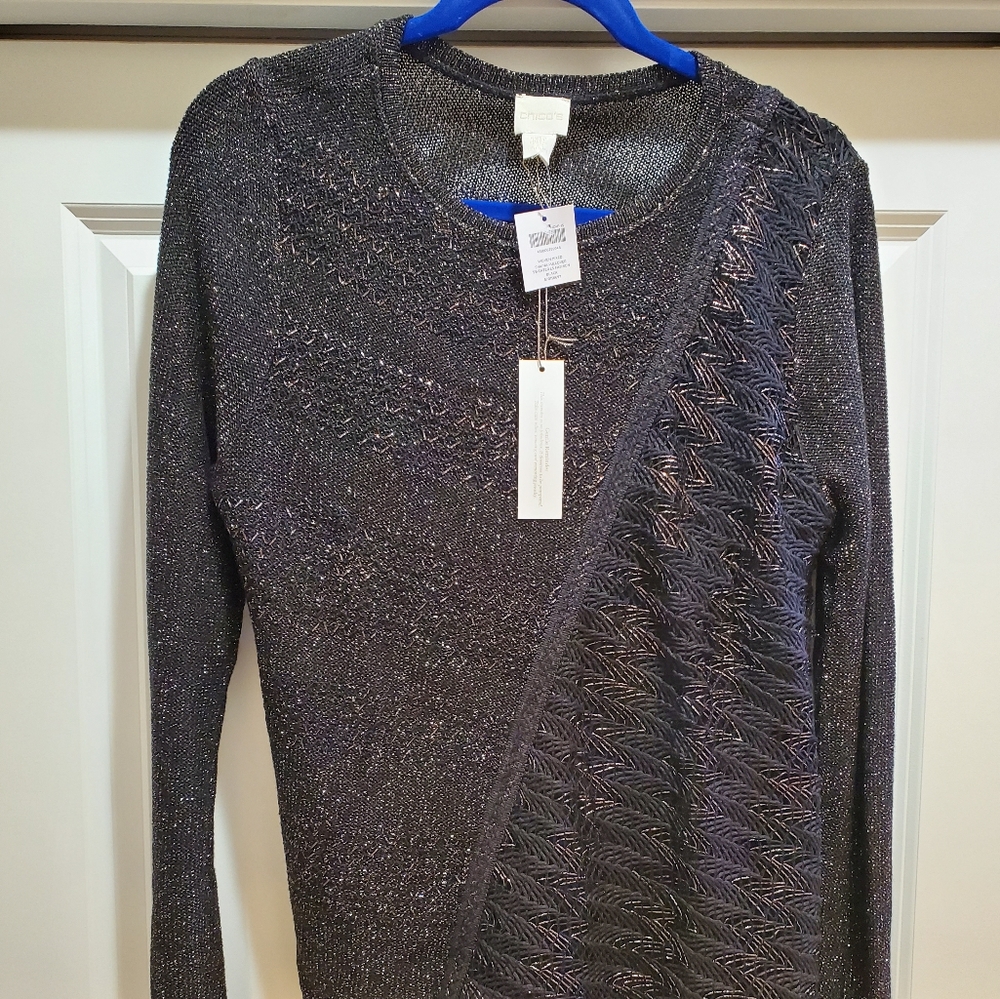 Woven Mixed Pullover Sweater